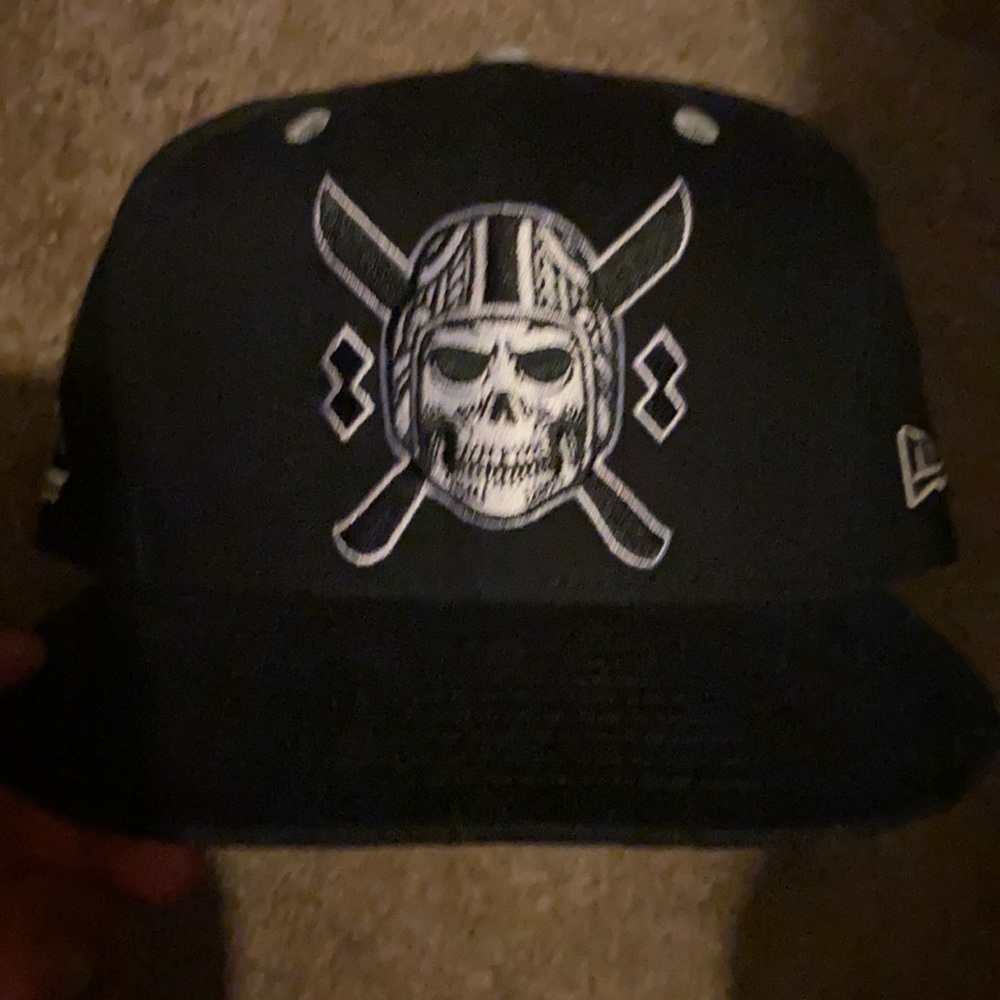 Black and white Cukui Raider inspired Snapback